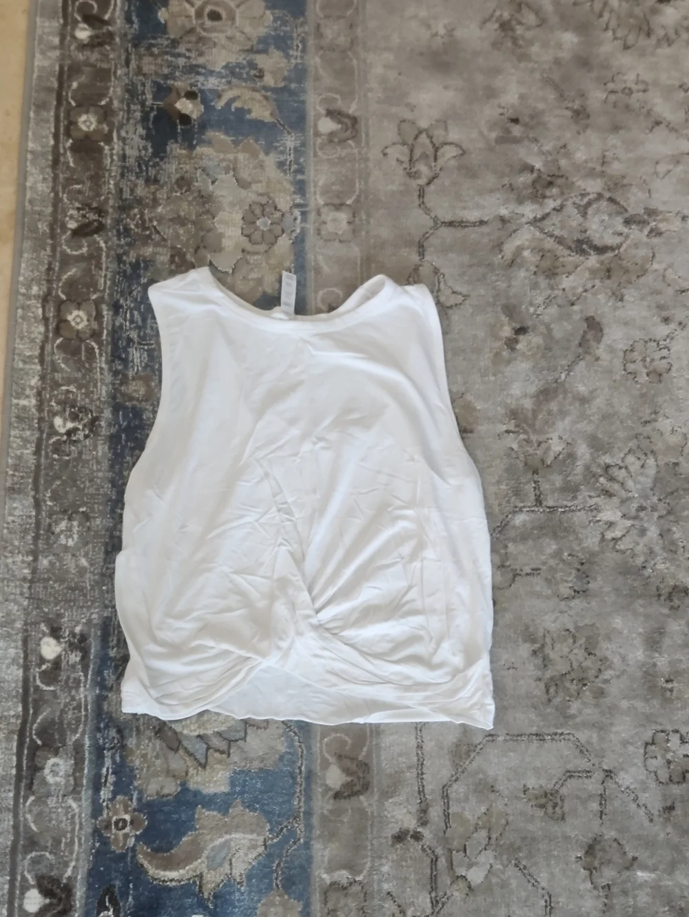 Alo White Women’s Twist-Front Tank Top